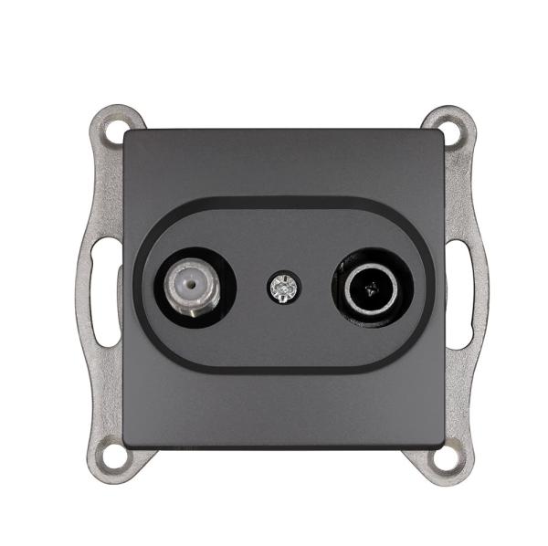 Gunsan Visage Sat TV Steckdose End Dunkelsilber